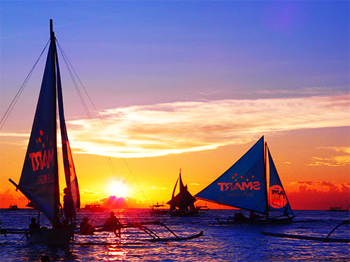 夕陽黃昏風帆船30分鐘（Paraw Sailing）