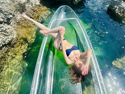 水晶玻璃獨木舟15分鐘(一人一艘，專人划船拍照)