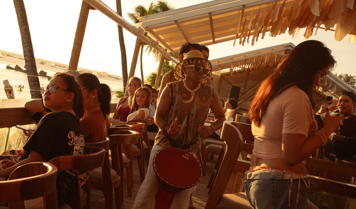 Cafe Uno Boracay rooftop 傍晚氛圍