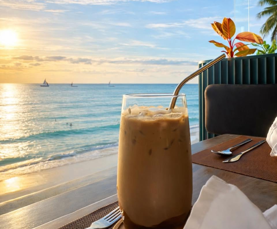 Smooth Cafe Boracay 飲品與夕陽海景